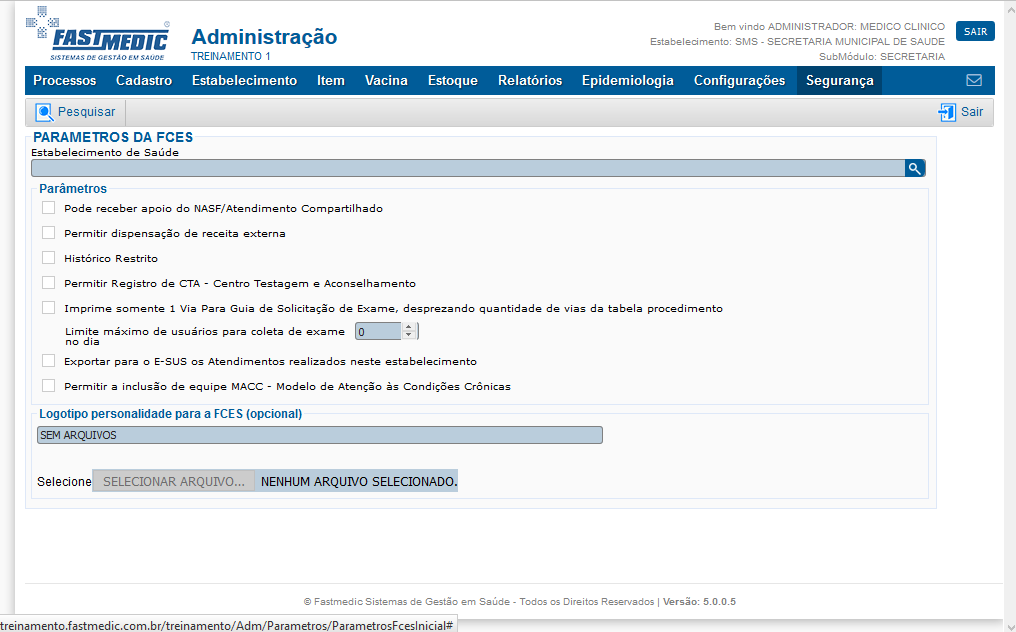 Imagem demonstrativa do Parâmetro da FCES